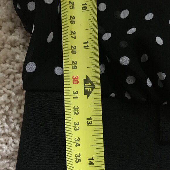 Rockabilly Polka Dot & Chiffon Scuba High Waist Retro Dress - Picture 15 of 16